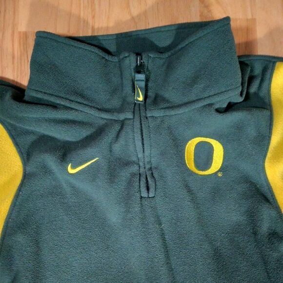 Vintage Nike University of Oregon Ducks Zipper Fleece Jacket - Picture 1 of 9